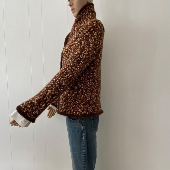 Dean & White boucle button up collared collared sweater size PXL (fits small) - Picture 4 of 13